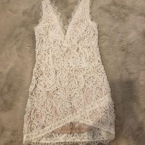 White laced dress